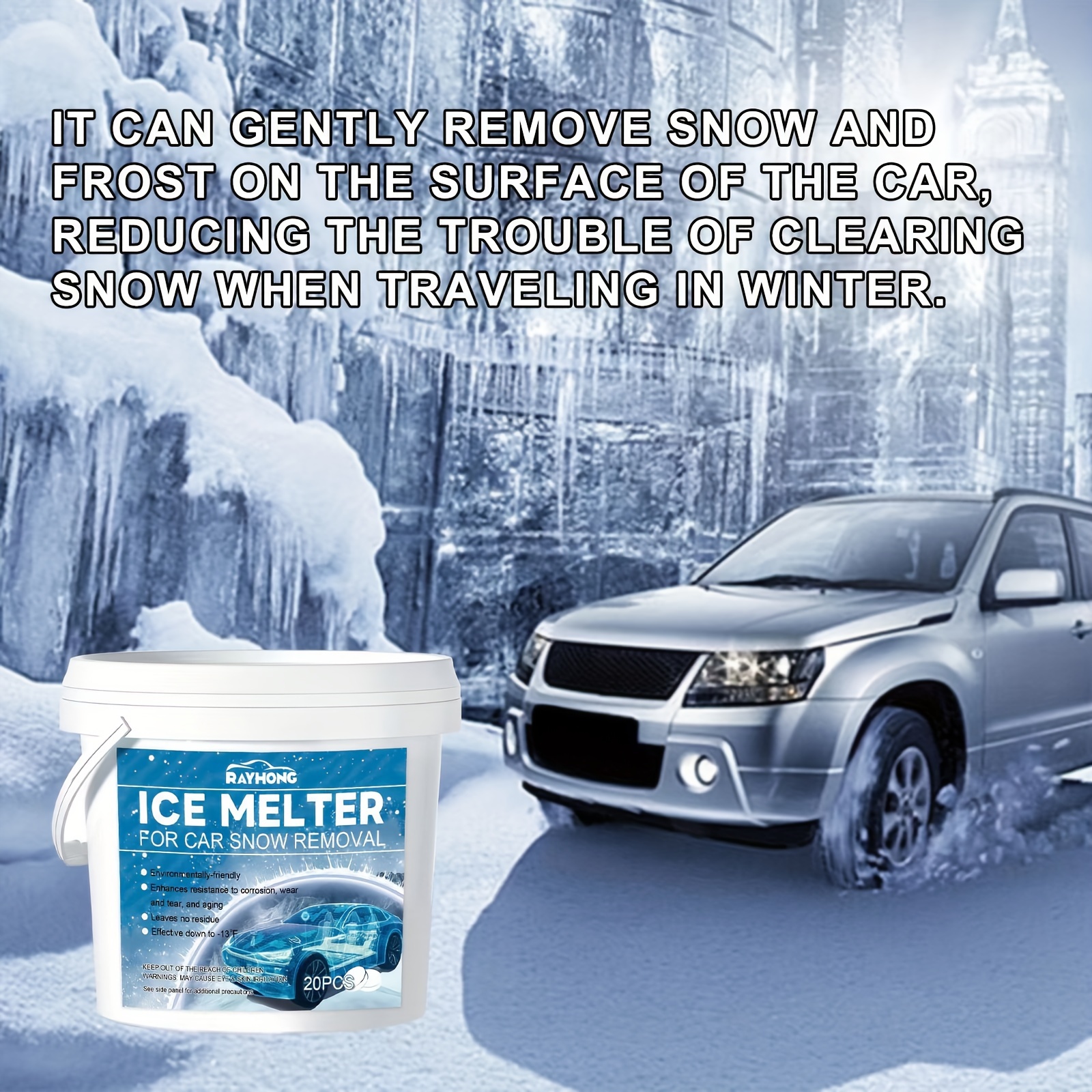 Deicer for Car, De-Icer for Car Windshield, Deicer Spray for Car Windshield  Windows Wipers and Mirrors, Fast Ice & Snow Melting Spray (3pcs)