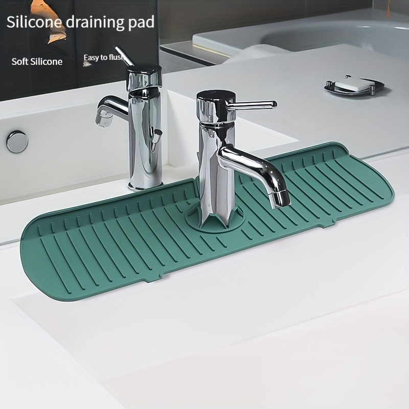 Faucet Absorbent Mat Silicon Kitchen Sink Splash Guard Drain Pad Water  Splash Catcher Mats Countertop Protector Kitchen Gadgets 