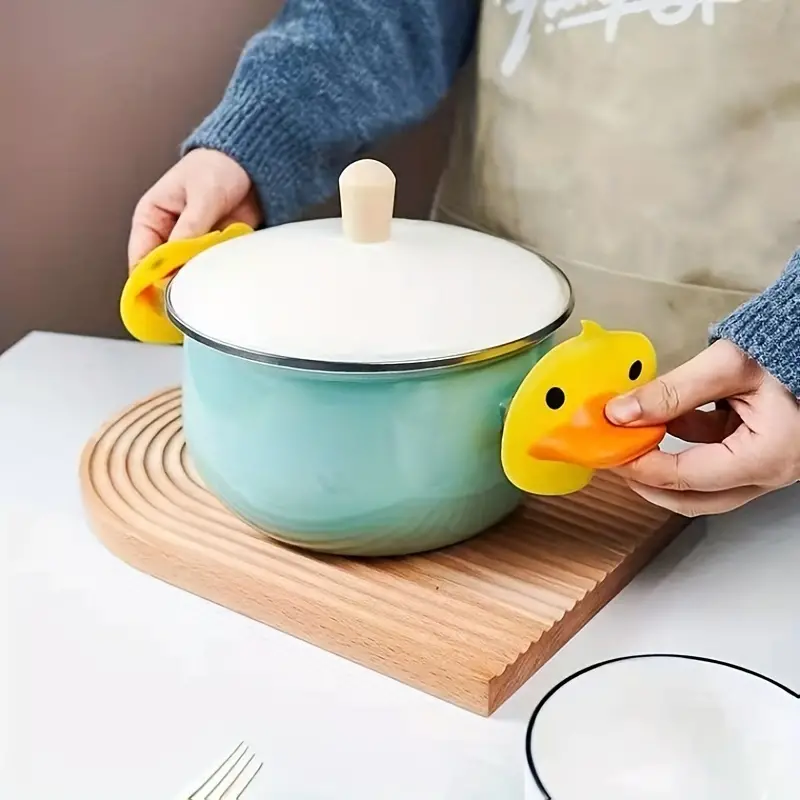 Silicone Pot Holders Cute Yellow Duck Silicone Hand Clip - Temu