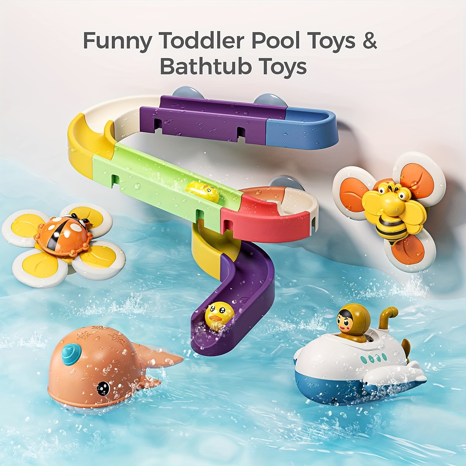 Bath Toy For Toddler Kids: Shower Bathtub Toys With Mini - Temu