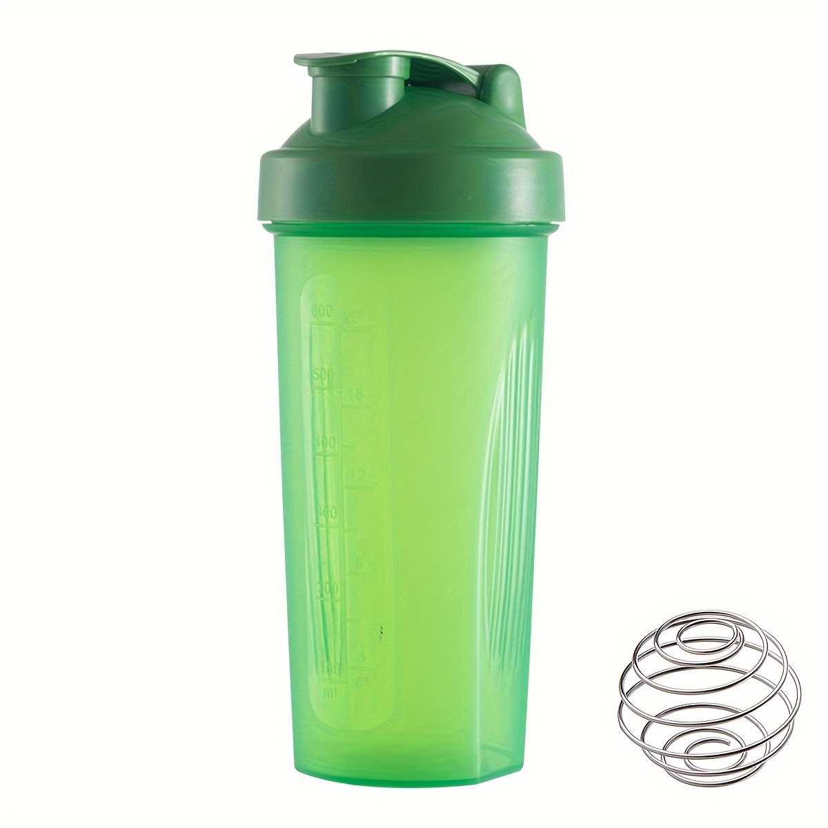 Lomubue Shaker Bottle 1 Set Straight Drink Large Capacity Universal Milkshake Shaker Cup Cold Juice Drinking Jug, Size: 400 mL, Green