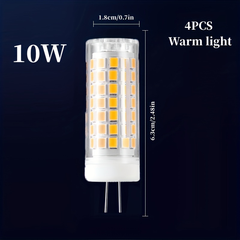 YUIIP G4 LED Bulb 2W 10W 20W Halogen Bulbs Replacement AC/DC 12V G4 Bi-Pin  Base Light Warm White 3000K Lamp for Landscape, Under Cabinet Lighting, No