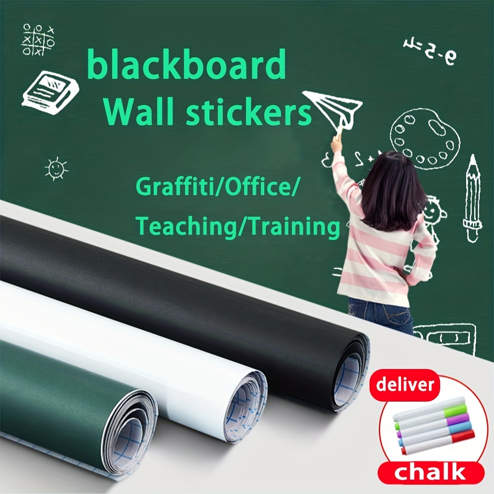 Sticker adhésif ardoise pour créer tableau ardoise 45 x 200 cm - noir vert  ou blanc 