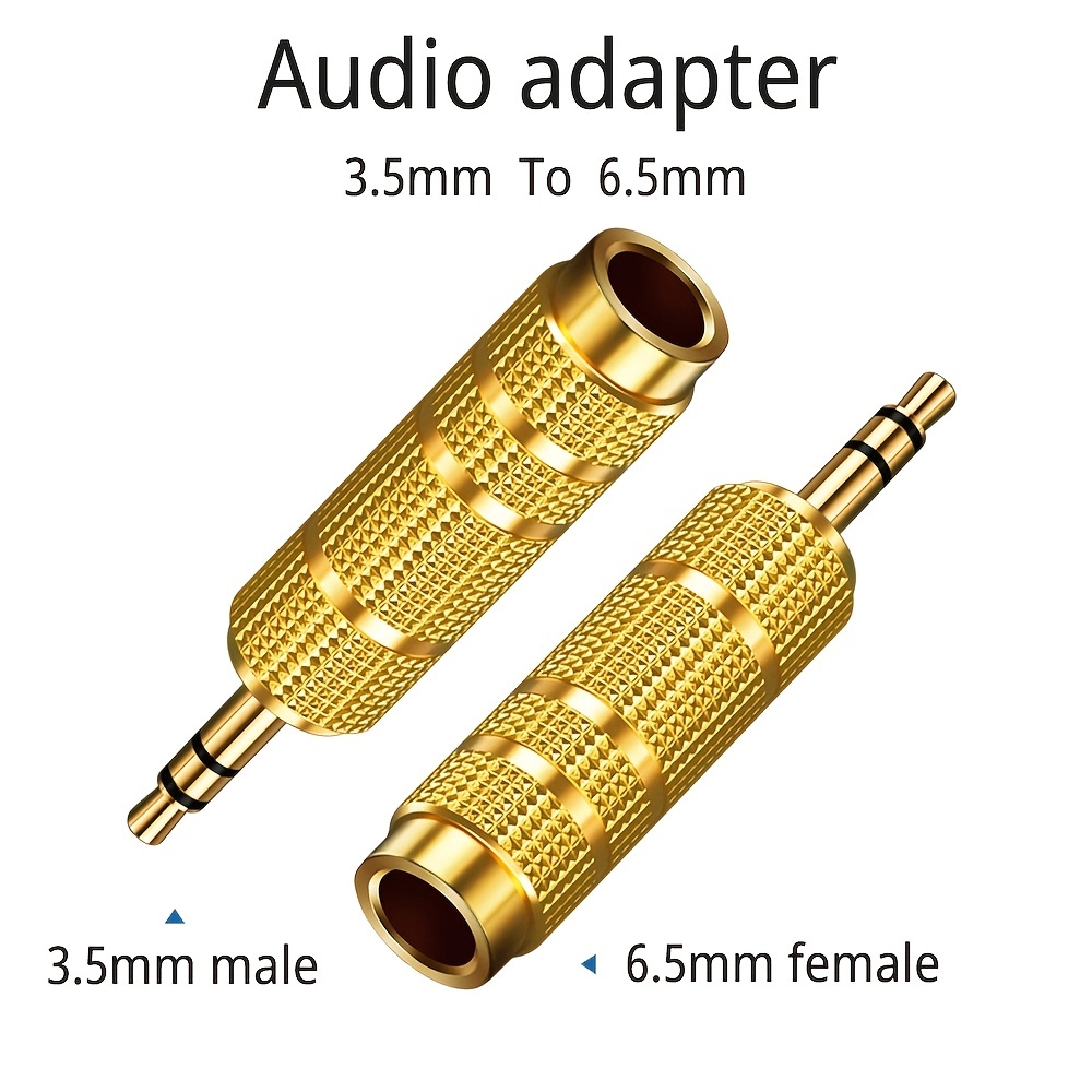 3.5mm To 6.5mm Female Male Headphone Stereo Audio Jack Adapter Plug  Converter
