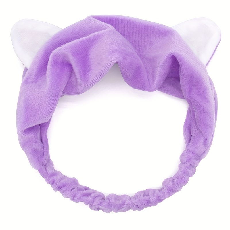 Cat Ears Headband Women Makeup Face Washing Cat Ears Bundle Headband