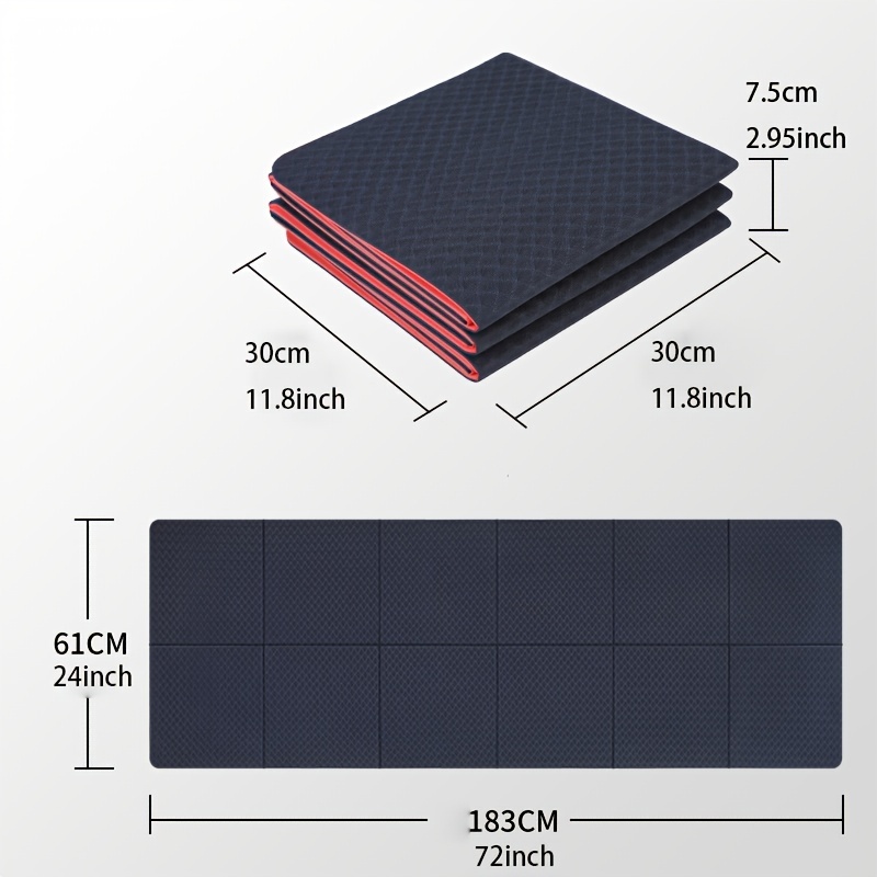 Non Slip Foldable Yoga Mat Lightweight Portable Durable