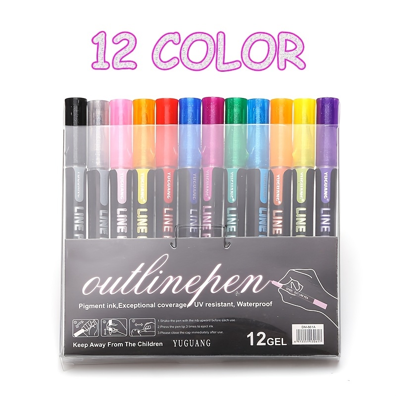 Brighten Up School Supplies With This Shiny Double Line - Temu