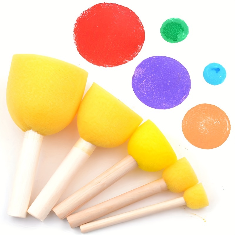 10pcs roller paint brush foam paint brush stamps for sponge