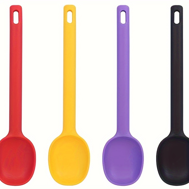 Silicone Mixing Spoon Basting Spoons Utensil Spoon Baking - Temu