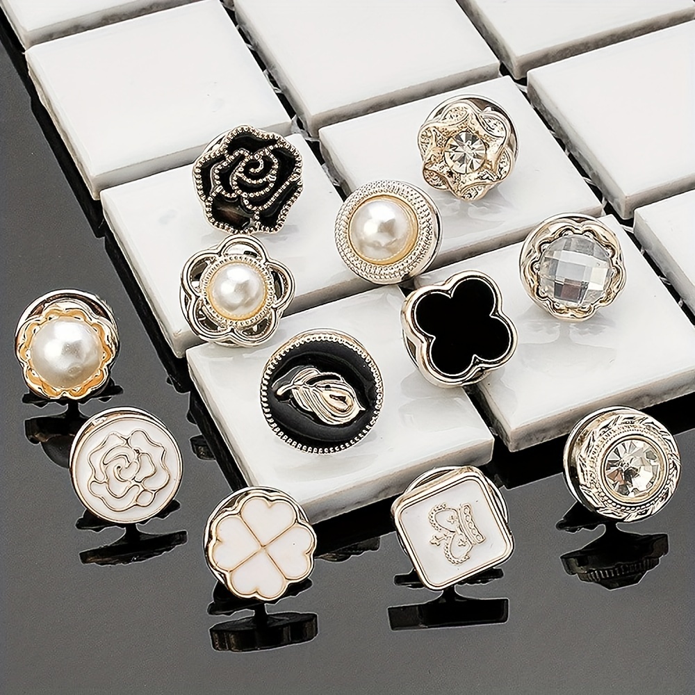 20 Pcs Rhinestone Buttons Clothes Decorative Pins Mini Cover Up
