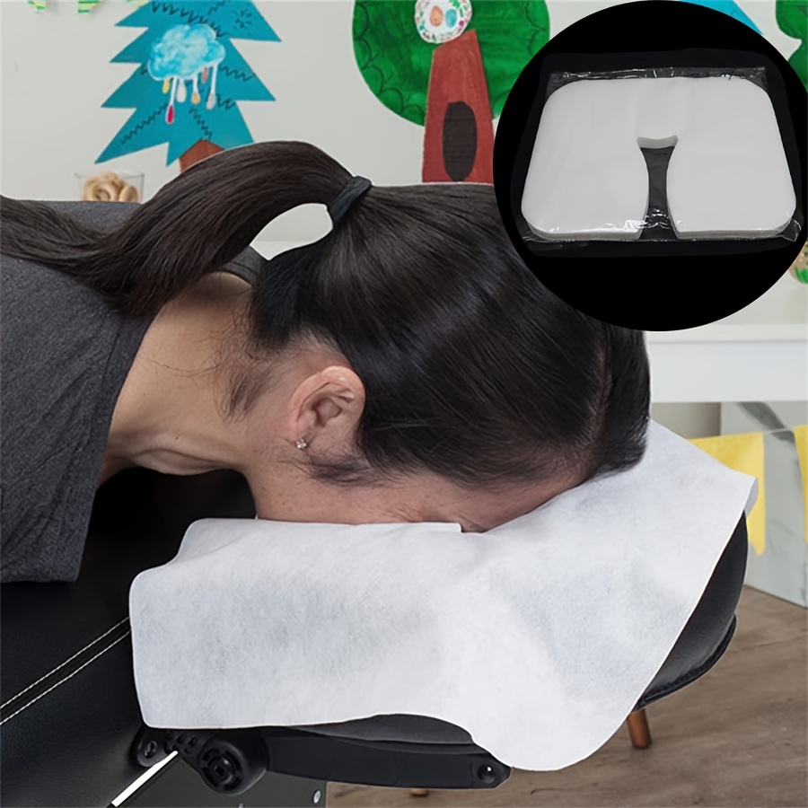 

100pcs/set Beauty Salon Disposable U Shaped Towel Disposable Non-woven Headrest Pillow Paper