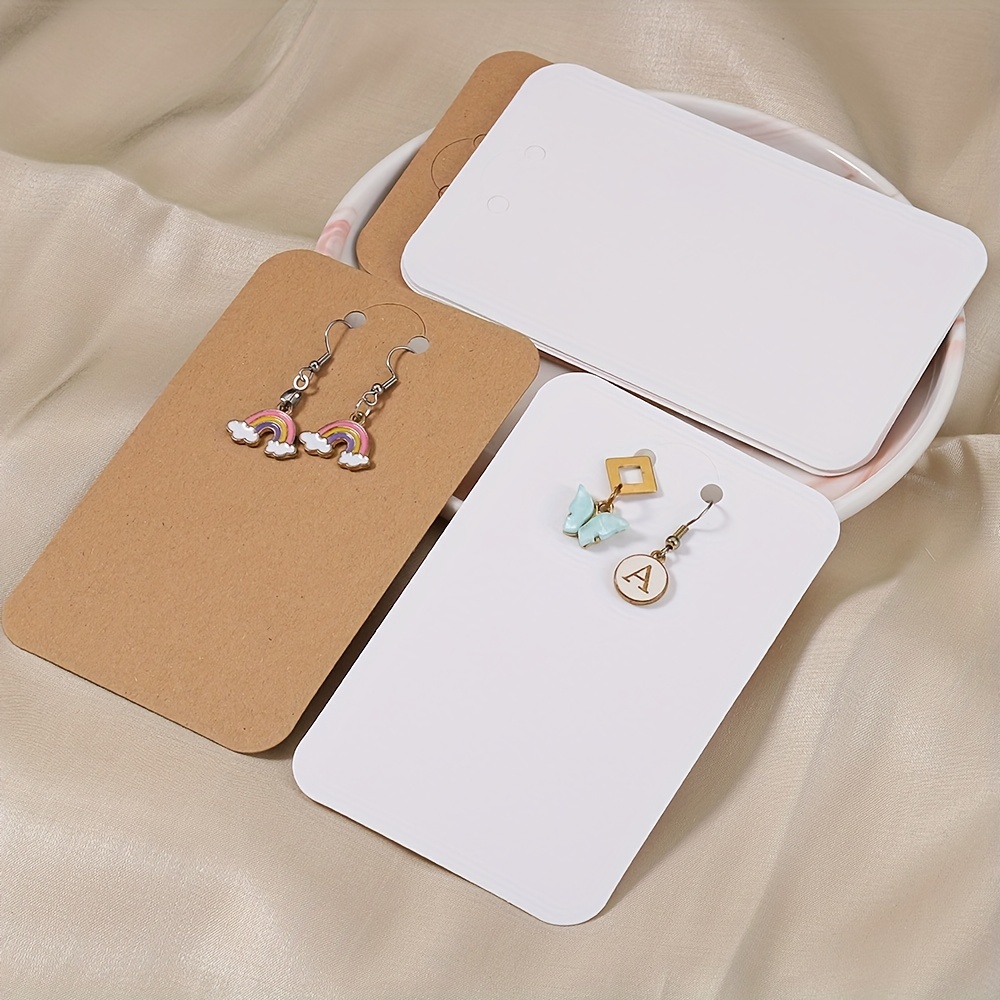 50pcs Keychain Packaging Card Display Cardboard Jewelry Pendant Kraft Paper  Card Tag Packaging Cardboard