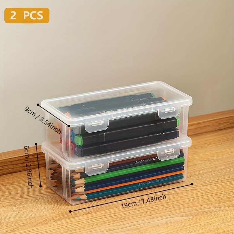 Large Capacity Transparent Plastic Storage Box For Sketch - Temu