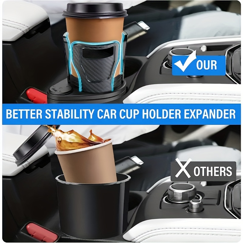 Auto-Getränkehalter-Expander-Organizer mit verstellbarer Basis Auto-Getränke-Doppelhalter