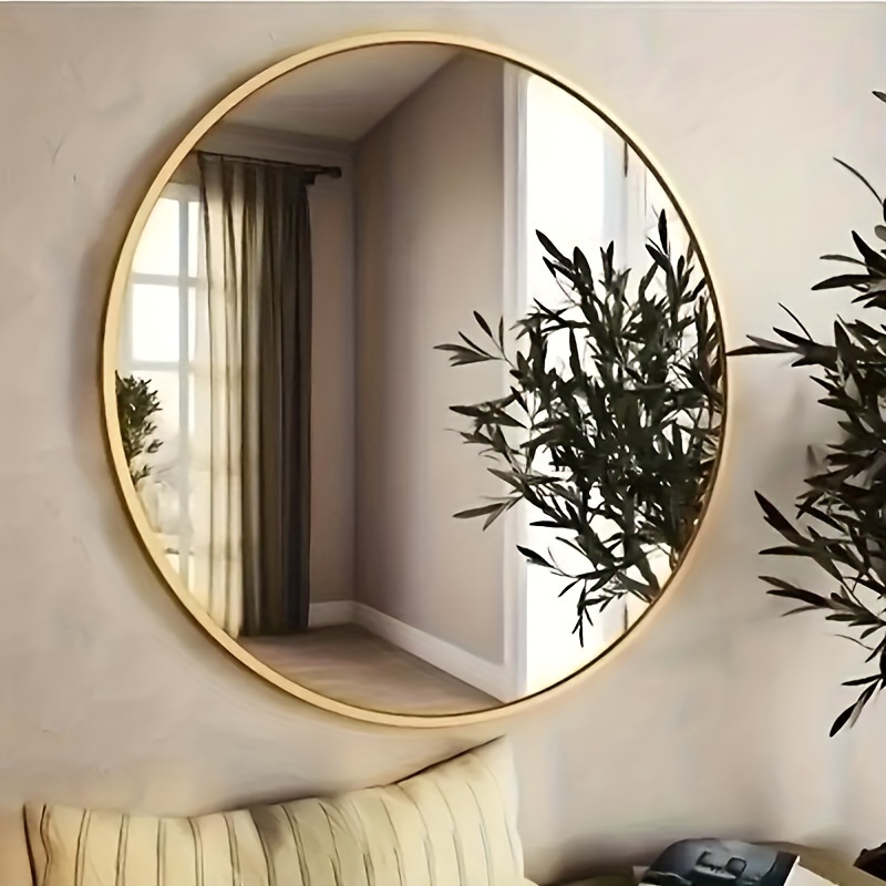 EASYCOMFORT Specchio da Parete con Cornice in MDF e Vetro Argentato,  Specchio Camera da Letto e Bagno, 52x1.9x72cm Bianco