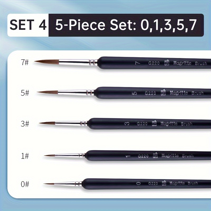 Art/Craft Paint Brushes, 5 Pieces