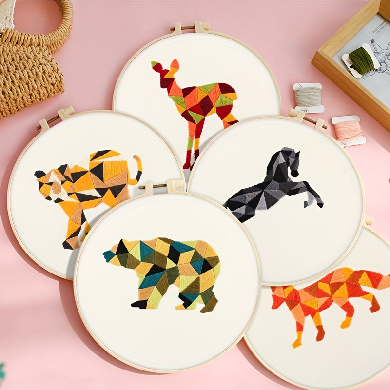 Embroidery Kits For Beginners With Lovely Kitten Patterns - Temu