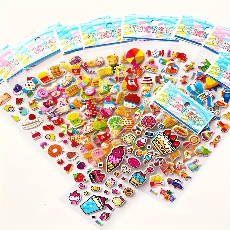 Children's Stickers Paper 3d Shiny Shake Stickers - Temu