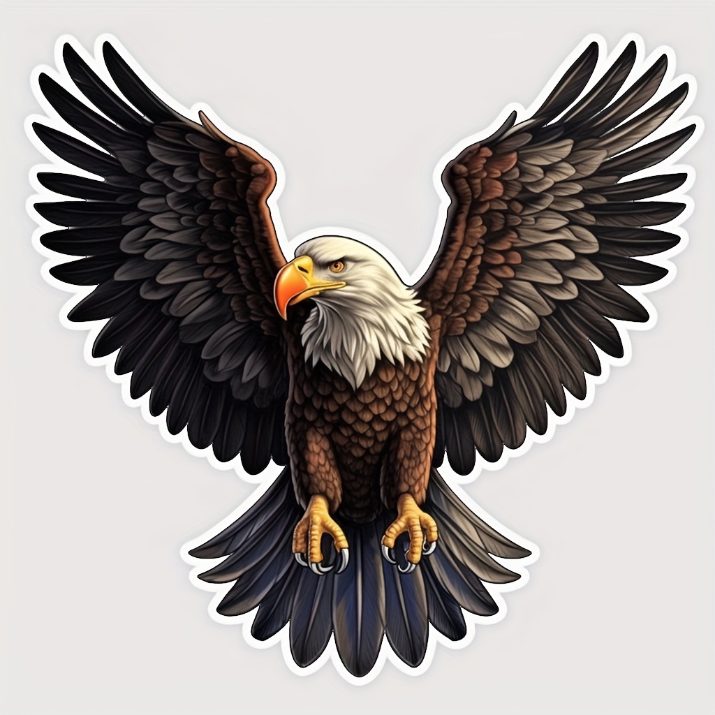 Soaring Bald Eagle American Flag Freedom Decal Sticker 