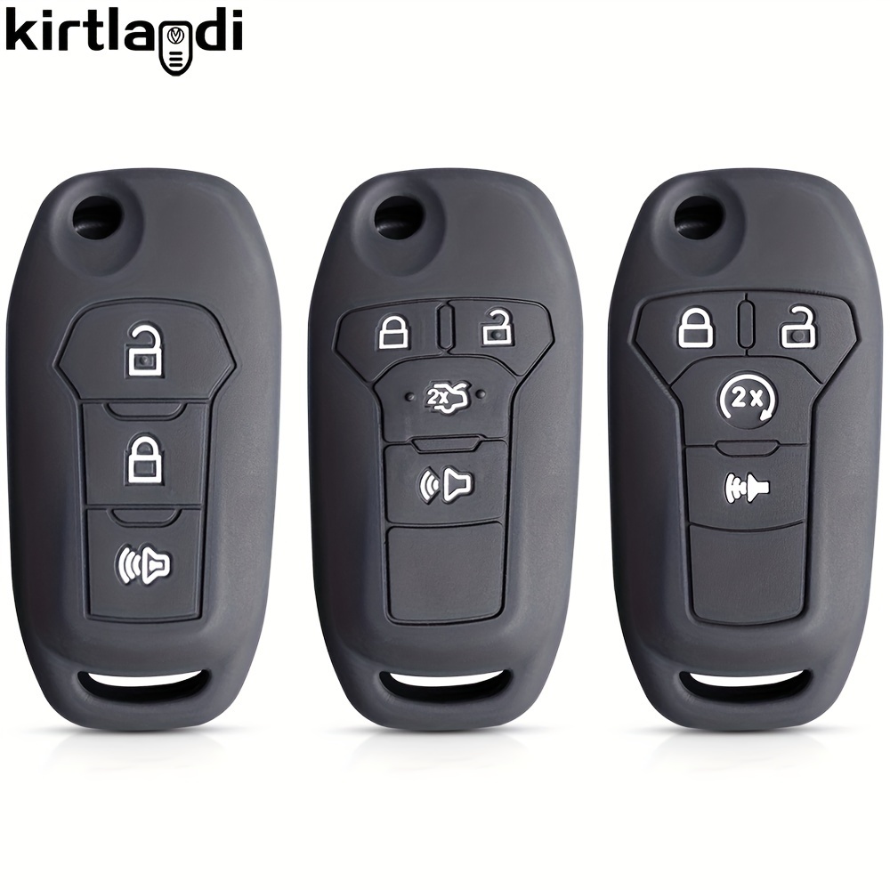 Key Soft Case Cover Housse de Protection pour clé de Voiture Noire pour  Ford KA
