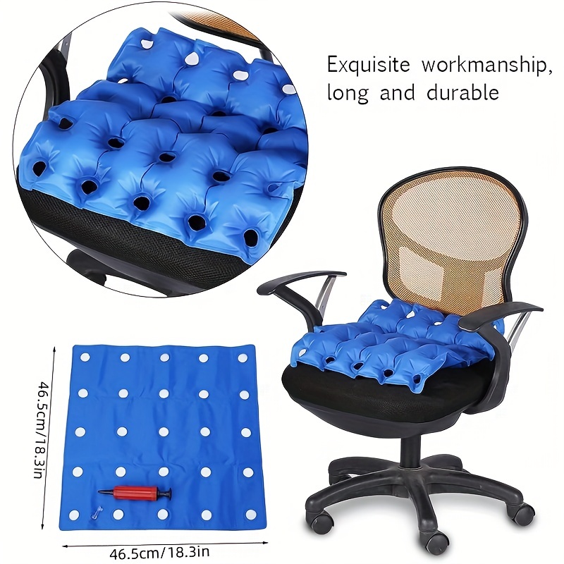 Blue Air Inflatable Seat Cushion For Wheelchair Home Office Elderly Anti  Bedsore Chair Cushions Pad With Pump