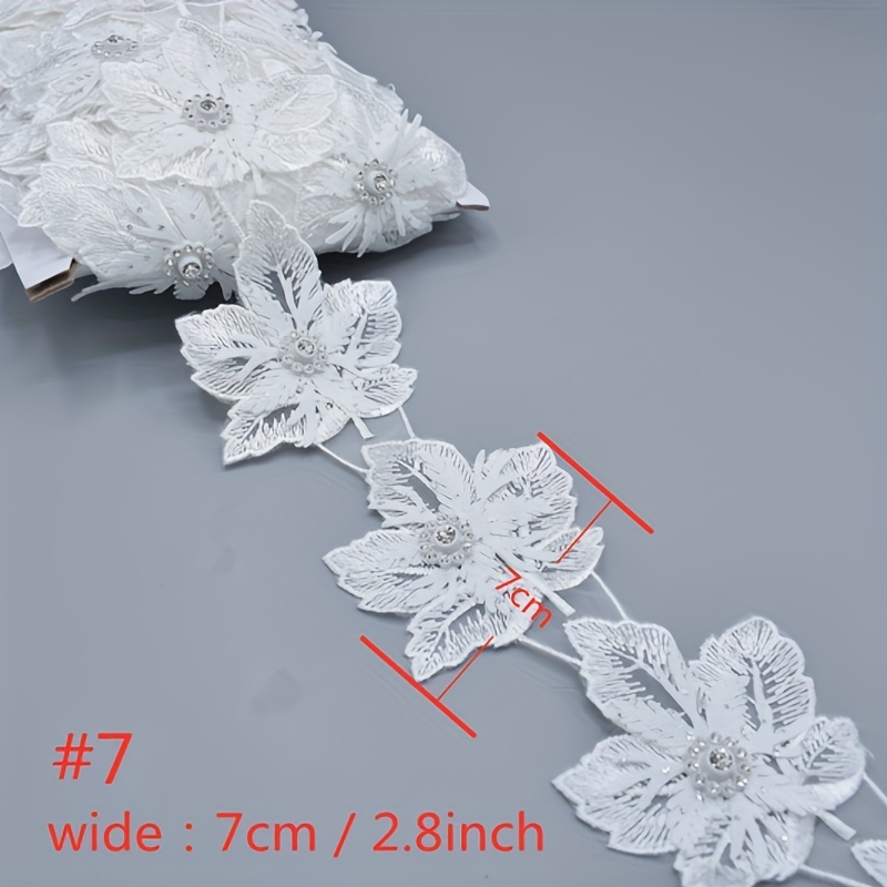 NOLITOY Overcoat Ribbon Lace Applique Fabric Scalloped Lace Trim Wrapping  Tape Package Ribbon Flower Bouquet Supplies Cake Ribbon Sewing Bride  Wrapping Paper White Gauze Surround : 1: : Kitchen & Dining