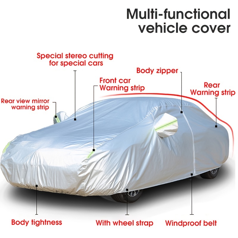 Waterproof Car Cover Compatibility for Renault Zoe Thickened Oxford Cloth  Anti-Scratch Anti-Bird Droppings Fallen Leaves Dust Breathable Car