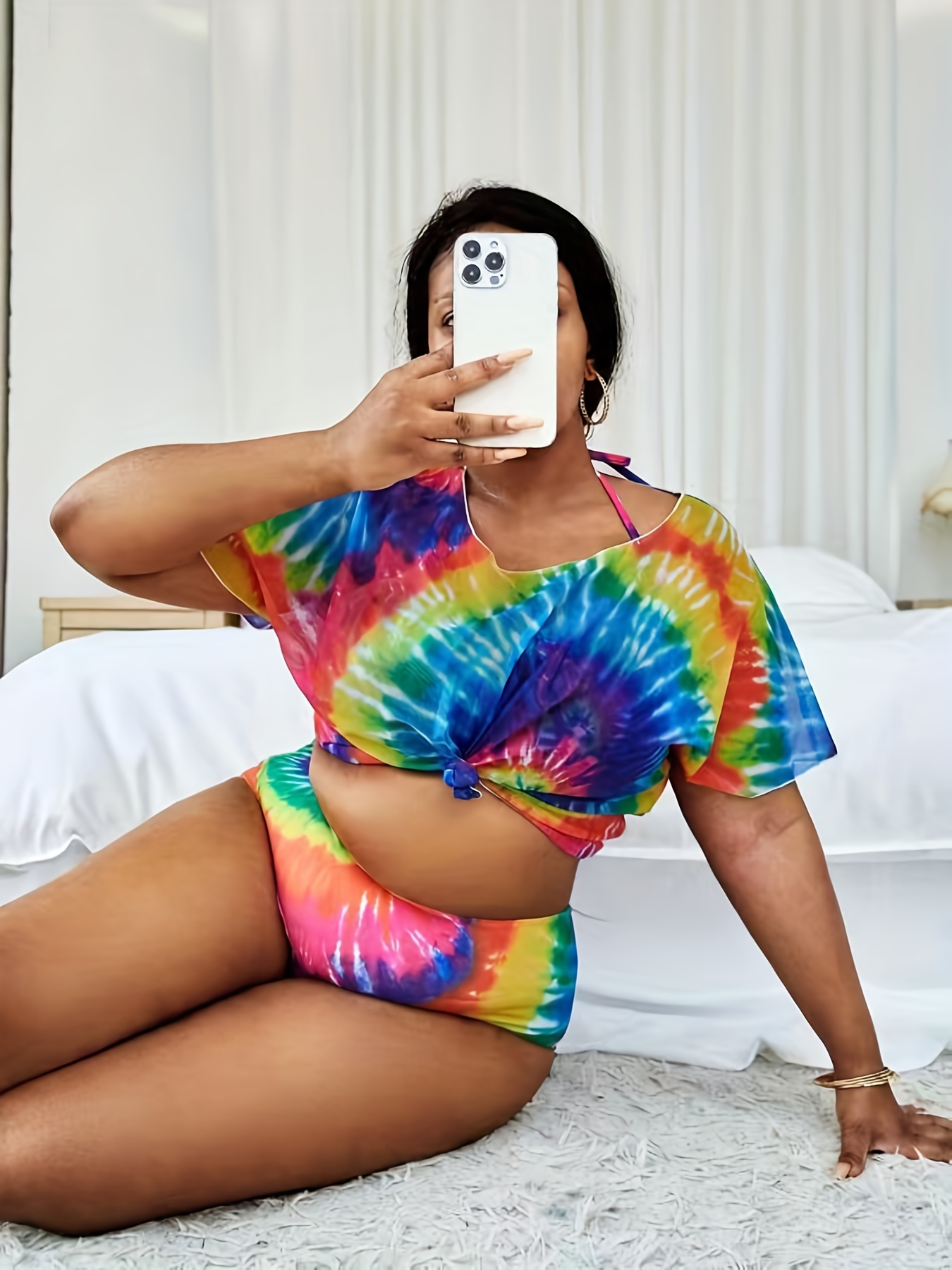 Plus size tie dye hot sale tankini