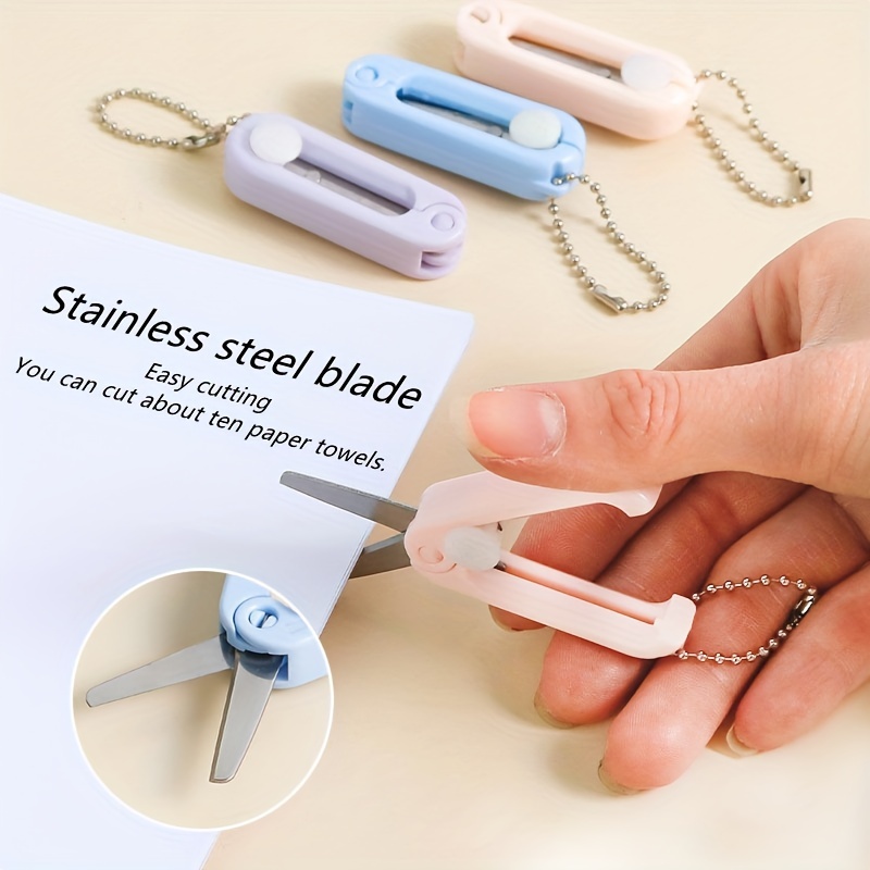 Mini White Color Scissor Portable Stainless Steel Blade - Temu