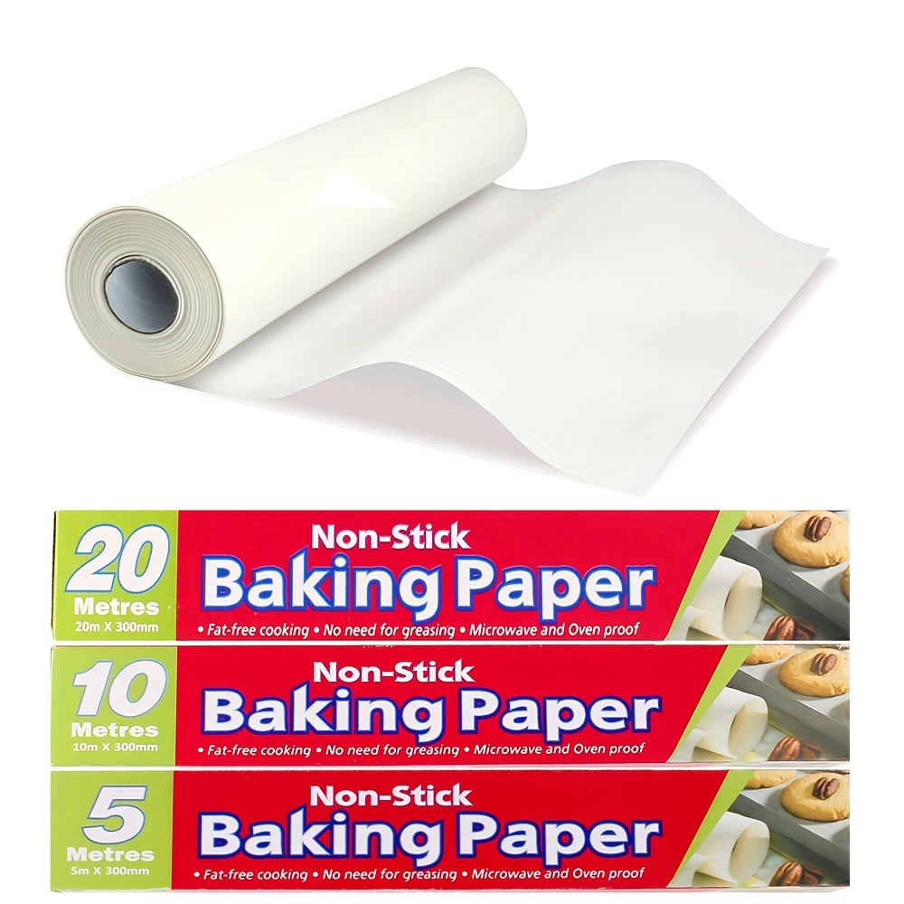 Nonstick Parchment Paper Roll for Baking, Reusable Food Grade Waterproof&Oilproof Wax Paper, 12 x 66' Heavy Duty Roasting Pan Liner for Oven Air