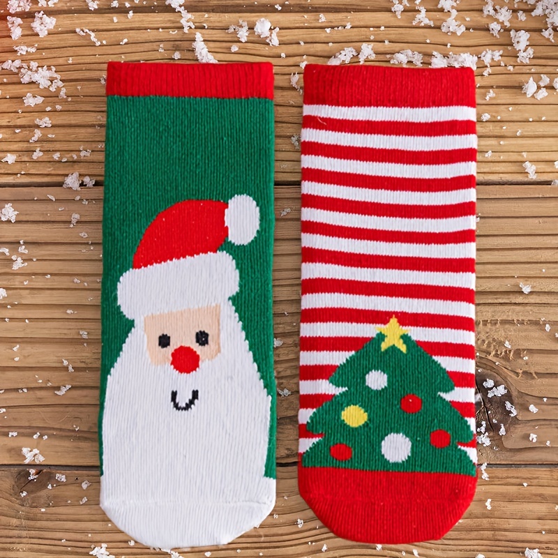 2-pack/5-pack Boys' And Girls' Children's Socks, Christmas Style, Comfortable, Breathable, And Socks, Socks