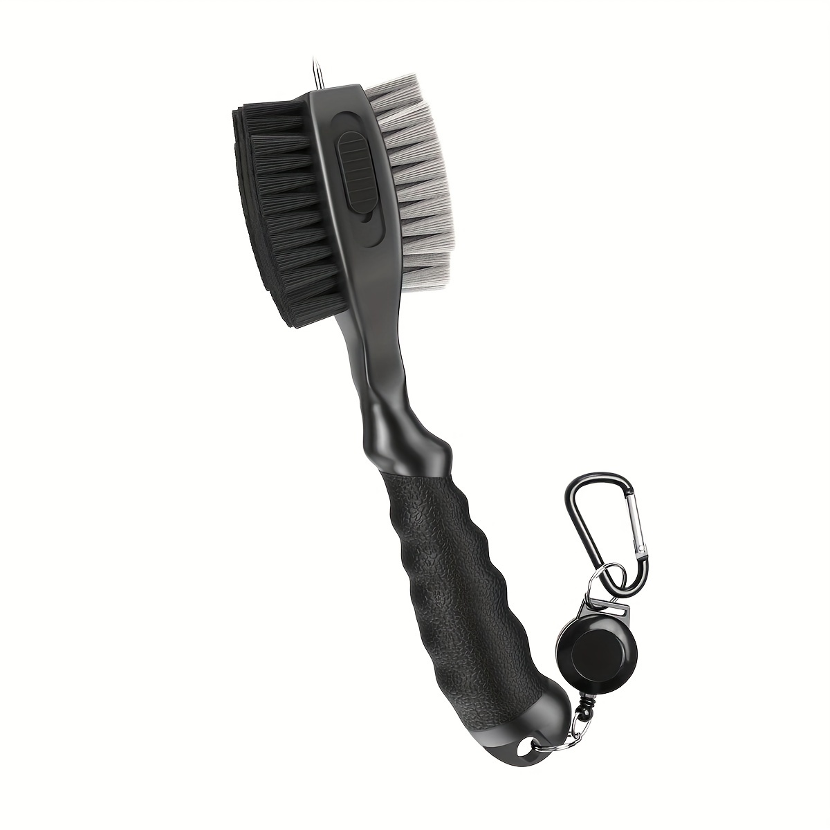 Image of Huaen Golf Club Head Cleaning Brush, Stainless Steel & Pp Material, Portable Cleaner With Magnetic Keychain, Durable Club Maintenance Tool