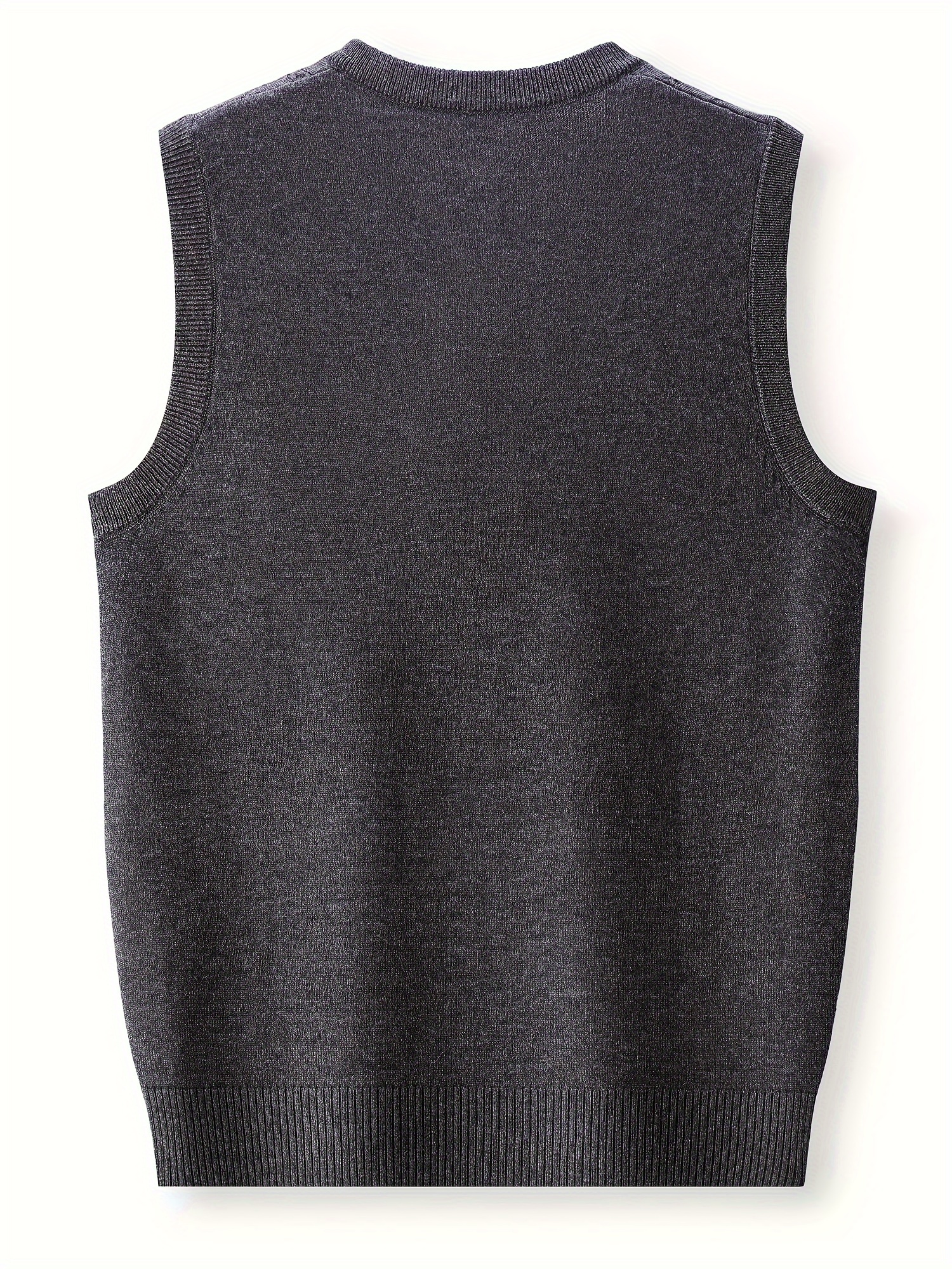 Men's Classic Design Knitted Vest Casual Slightly Stretch - Temu