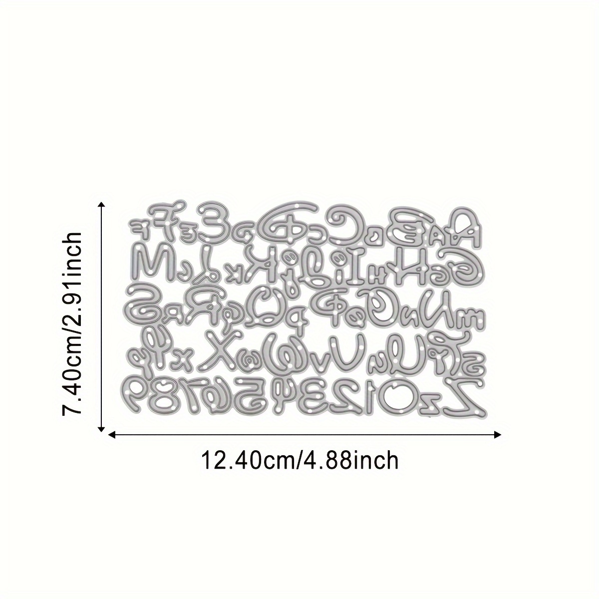 Die Cuts For Card Making, Numbers Cutting Dies Metal Template Molds, 26 Curlicue Lowercase Alphabets Dies For Crafting Photo Album Paper Embossing Scrapbooking Supplies