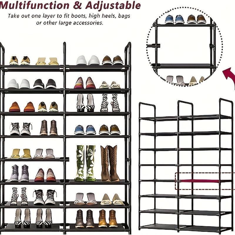 Metal Shoe Rack Easy Assembly Stand Footwear Shoes Rack Storage Shoe Cabinet