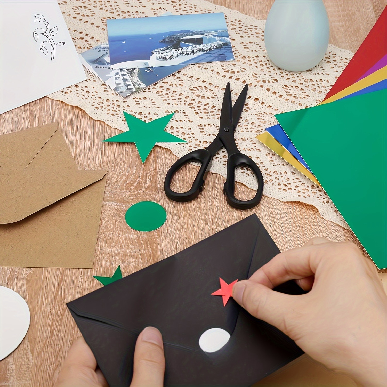 100Pcs 250gsm Glitter Cardstock Paper-Glitter Craft Paper A4 Thick