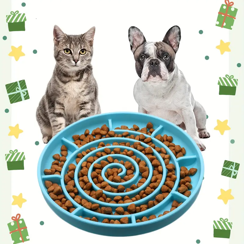 Non-slip Silicone Slow Feeder Puzzle Bowl: Reduce Your Pet's