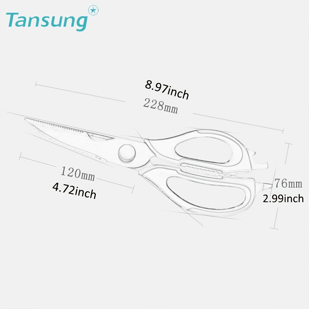 Tansung Kitchen Shears Heavy Duty Kitchen Scissors With Holder Dishwasher  Safe Scissors All Purpose Come Apart Blade Made With Stainless Steel For  Meat Vegetables Bbq Herbs - Sports & Outdoors - Temu