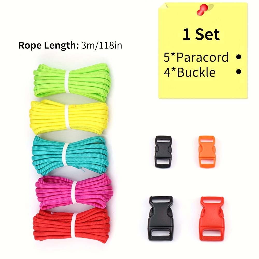 Polyester 16 Strands Braided Rope, Paracord With Rotating Buckle