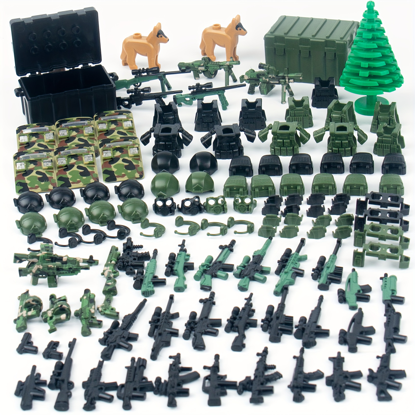 Children's Figure Building Blocks Weapon Pack Color Printed - Temu