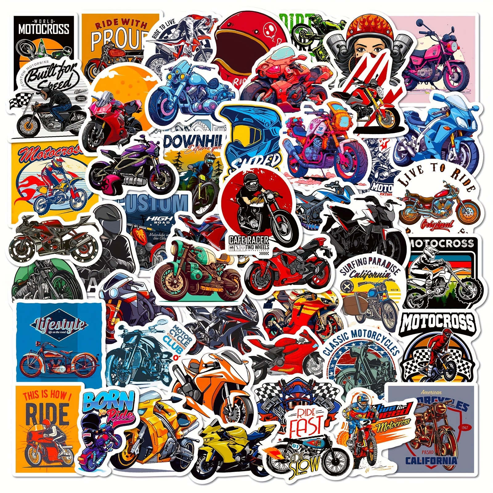 Waterproof Sticker Motorcycle, Motorcycle Motocross Stickers