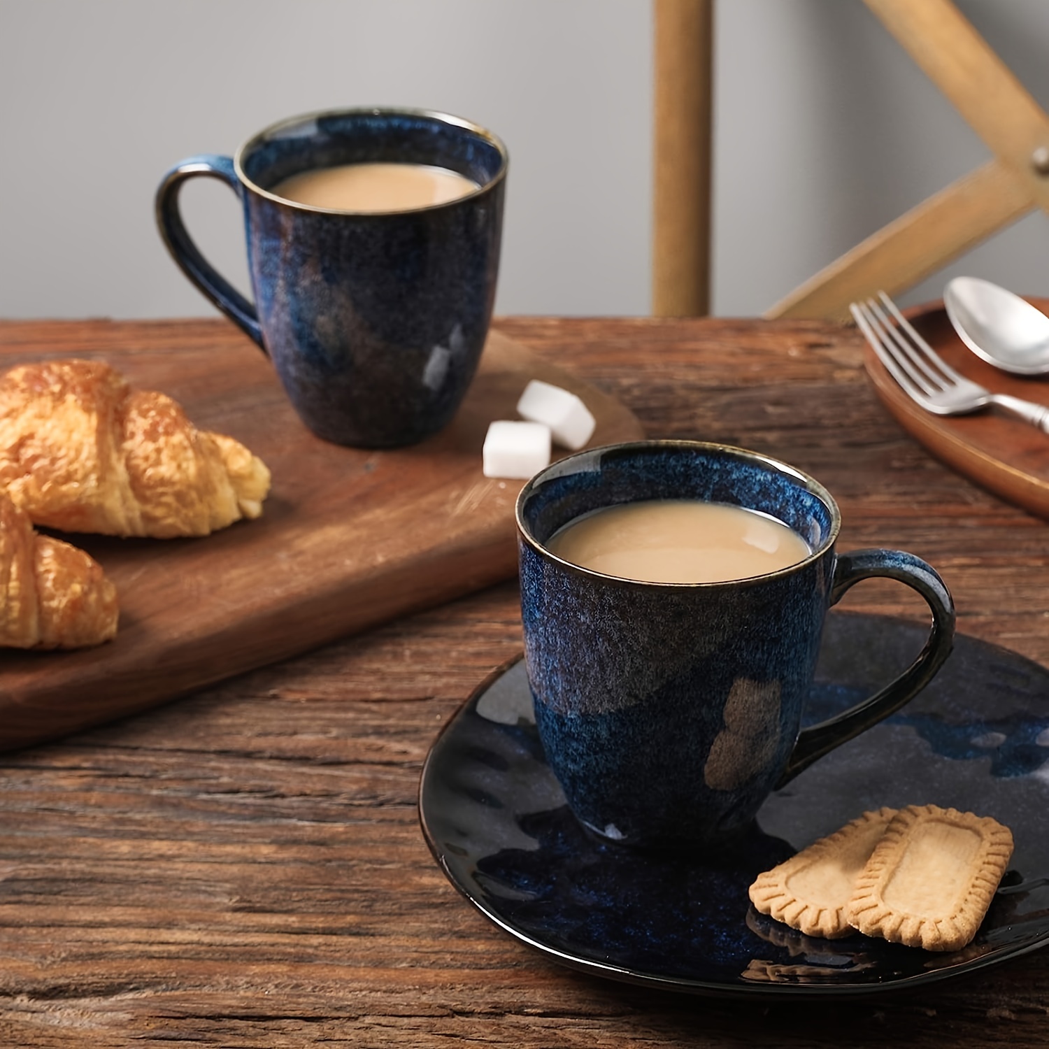 Coffee Mug,, Ceramic Mug For Men, Women, Unique Glazed Mugs With Handle For  Coffee, Tea, Milk, Cocoa, Cereal (blue) For Restaurants/cafe - Temu
