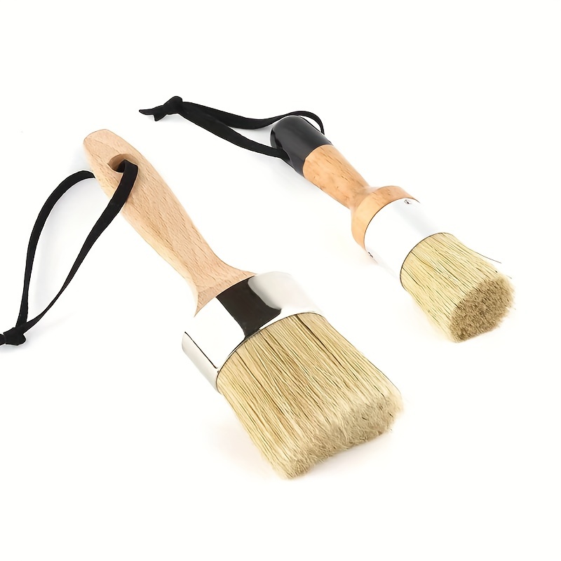 Wide Soft Tip Bristle Paint Brush Set Stain Varnish Set With - Temu