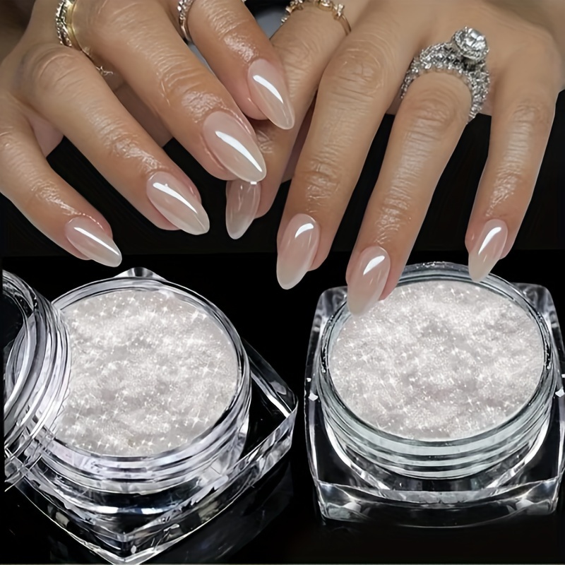2boxes Internet Celebrity Moonlight Pink Nail Shimmer Powder Powder Divine High Transmission Powder Ice Transmission…: retailer-supplied image