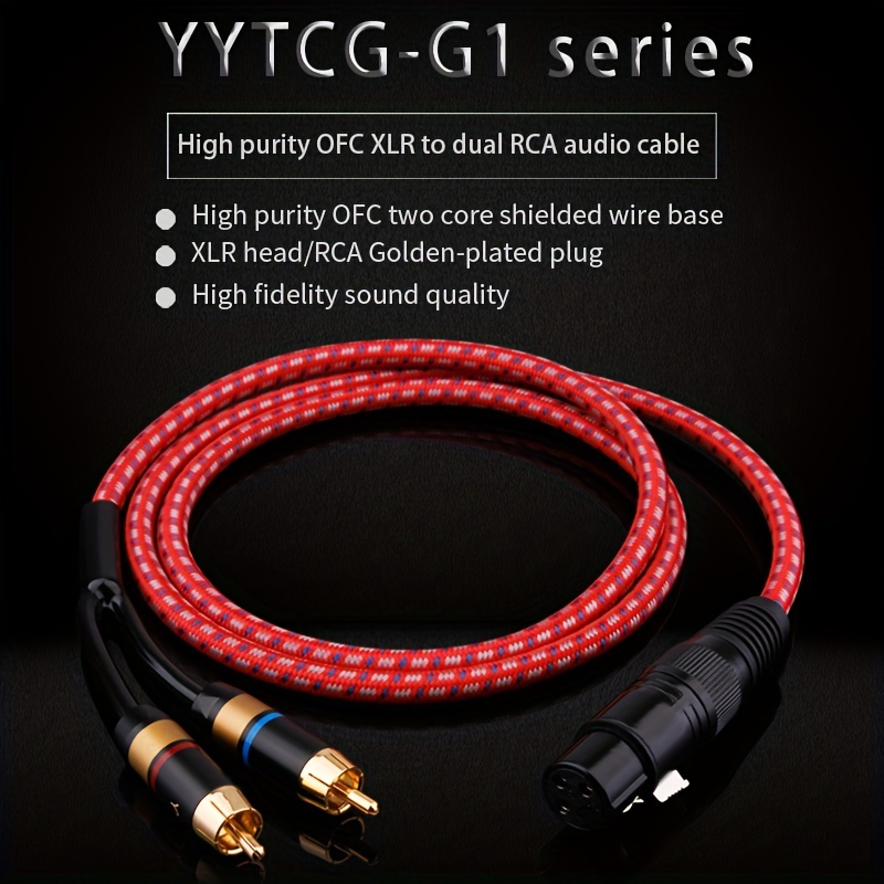 USB to 3RCA Cable, 60cm USB Male to 3 RCA Male Jack Splitter Audio Video AV  Composite Adapter Cable for TV/PC/AV/DVR