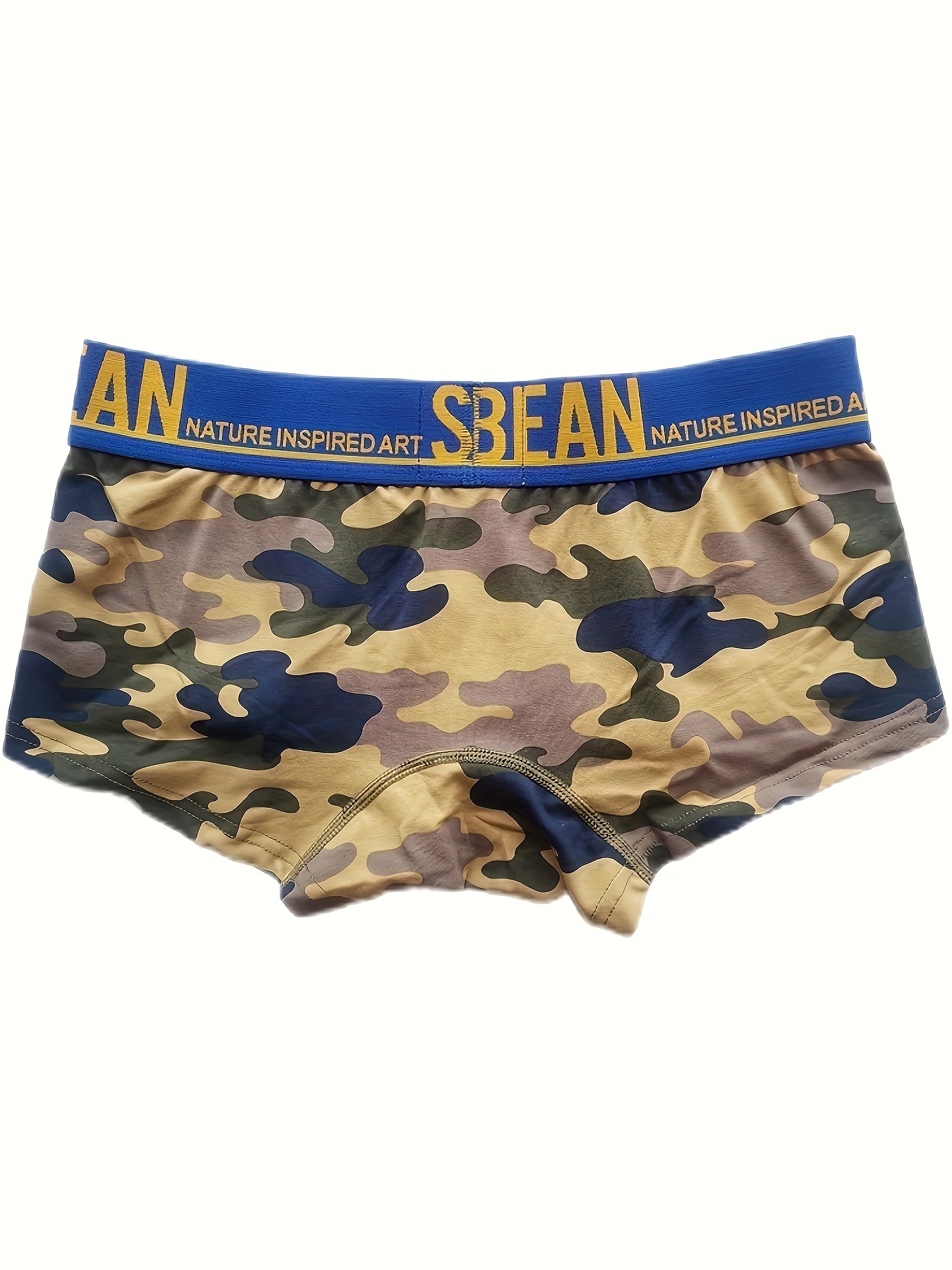 Men's Camouflage Print Underwear Slim Fit Low Waist Boxer - Temu Canada