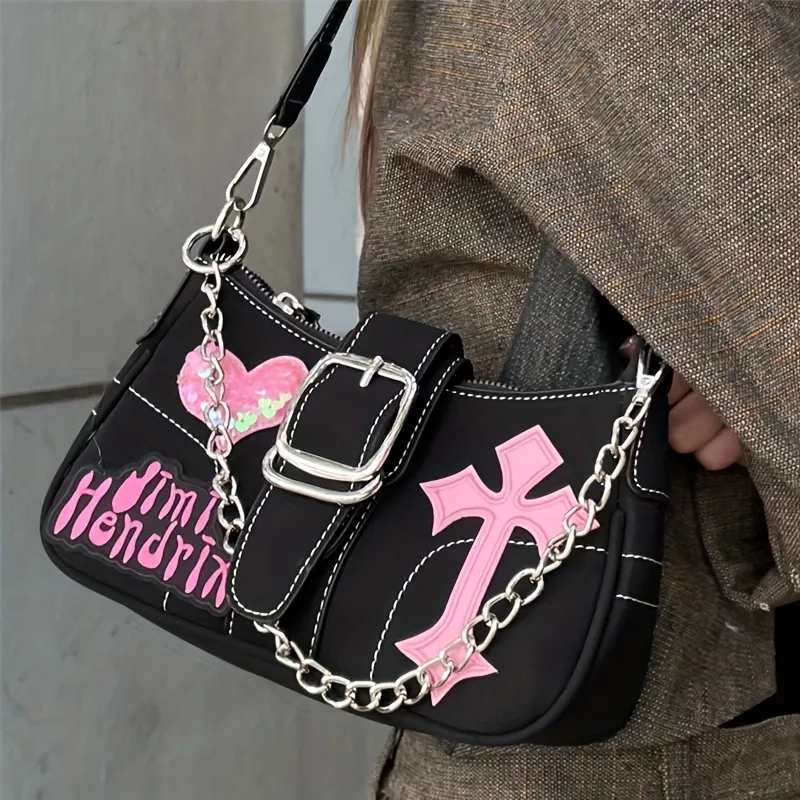Hendrix Medium Studded Leather Messenger Bag