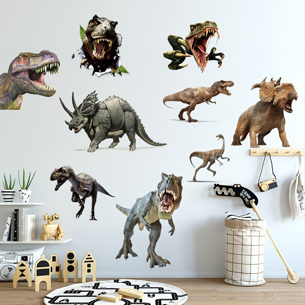 Grand ensemble de stickers muraux dinosaures, Jurassique dans la chambre de  garçon, stickers dinosaures, art mural dinosaure, sticker mural enfant,  décoration dinosaure, -  France