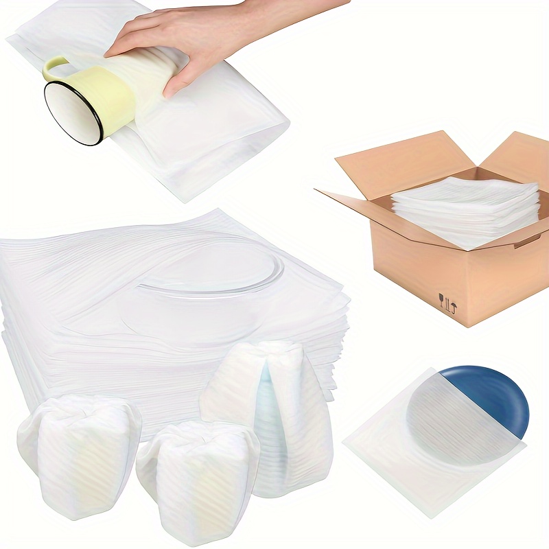 100pcs Wrap Cup Pouches Moving Supplies Packing Paper Sheets for Moving