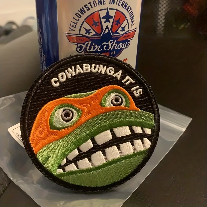  Cowabunga It is Morale Tactical Anime Patch, Funny Embroidered  Military Moral Hook and Loop Patches for Backpacks Gear Hat (Tortoise) :  Arts, Crafts & Sewing